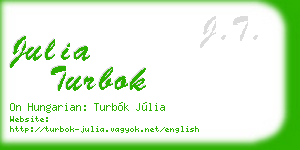 julia turbok business card