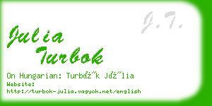 julia turbok business card